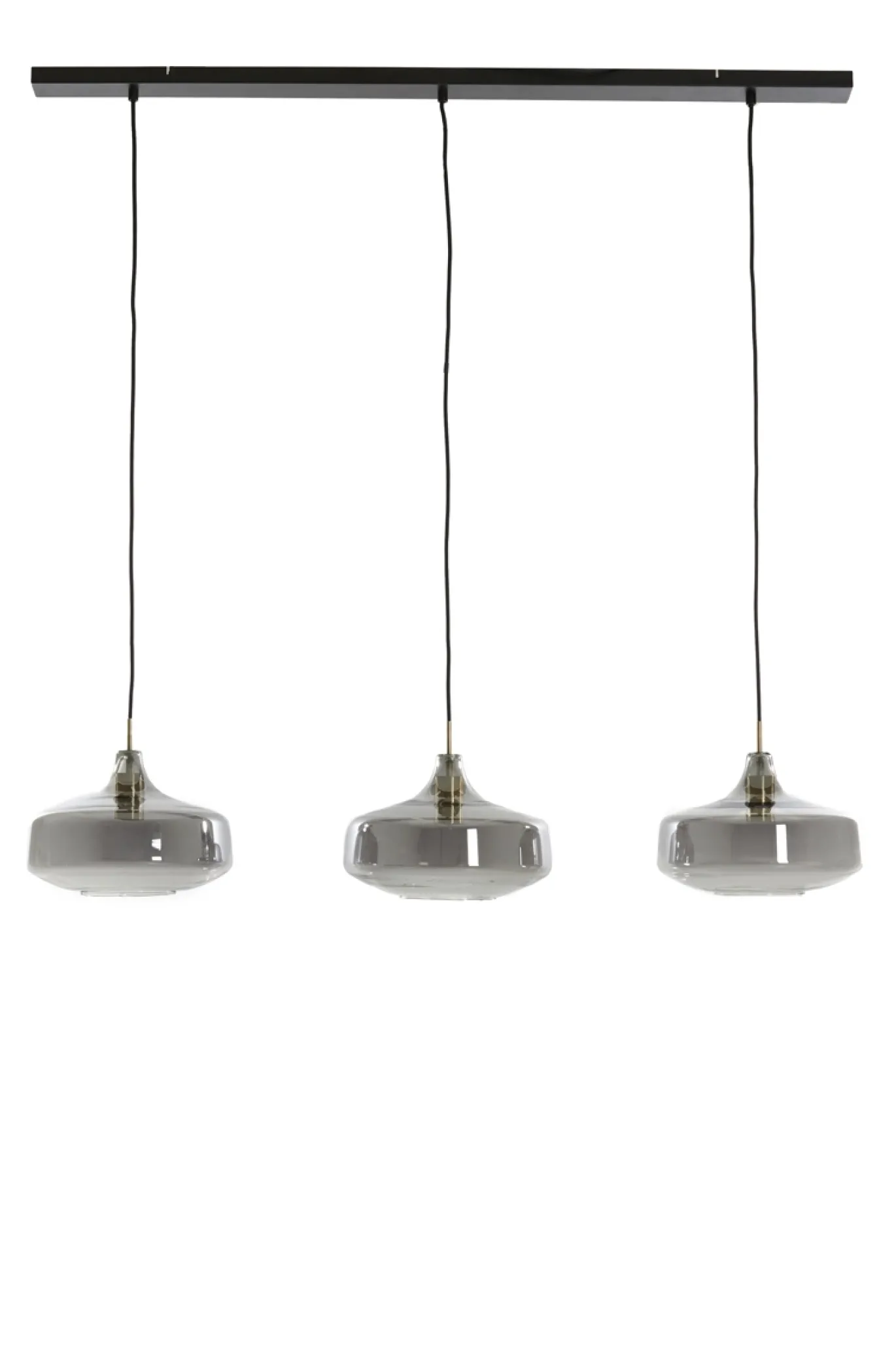 Light & Living Hanglamp Solna 3-Lichts Smoke Glas 120cm