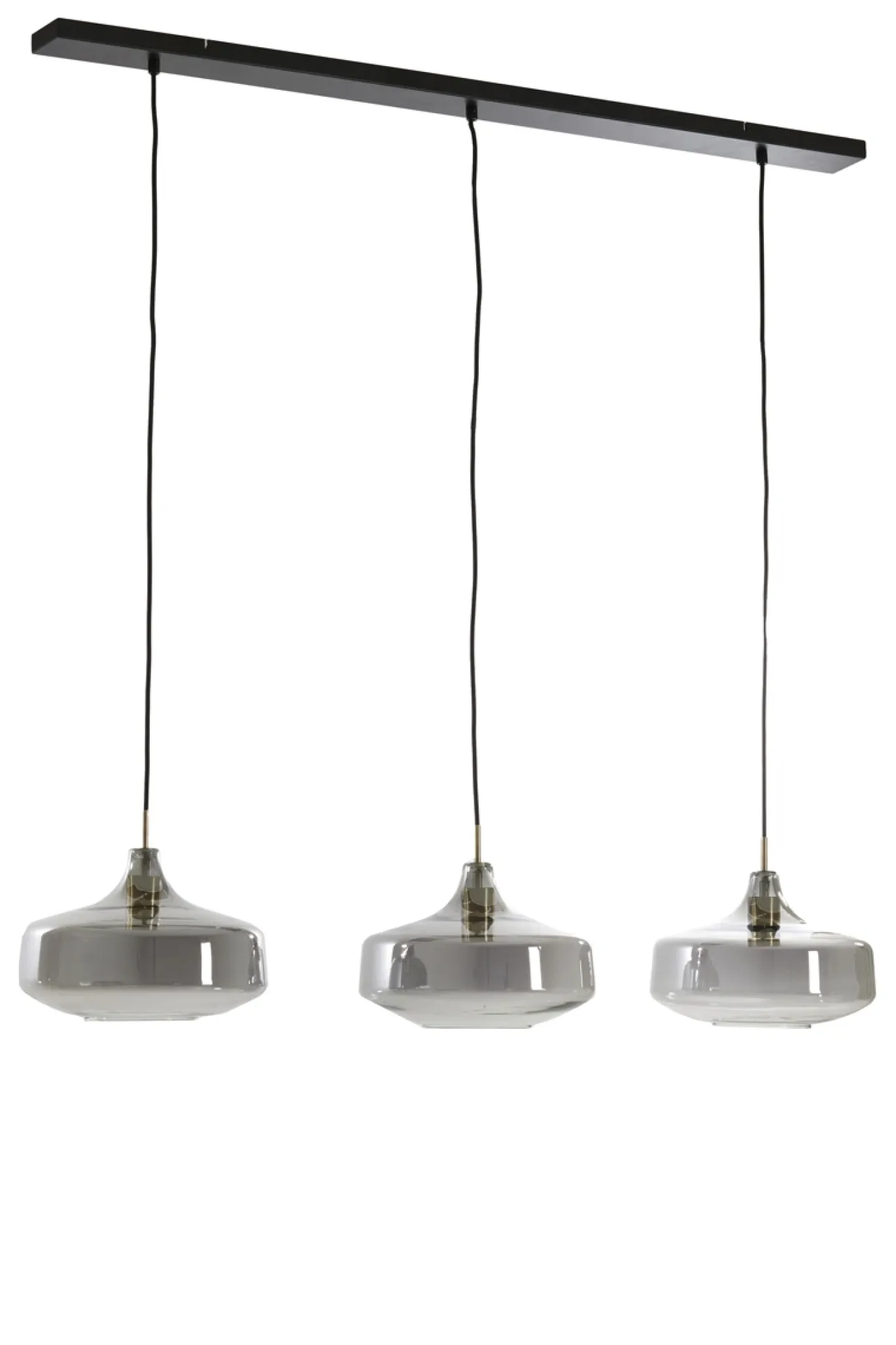 Light & Living Hanglamp Solna 3-Lichts Smoke Glas 120cm