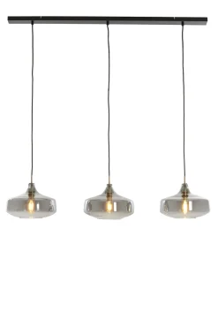 Light & Living Hanglamp Solna 3-Lichts Smoke Glas 120cm