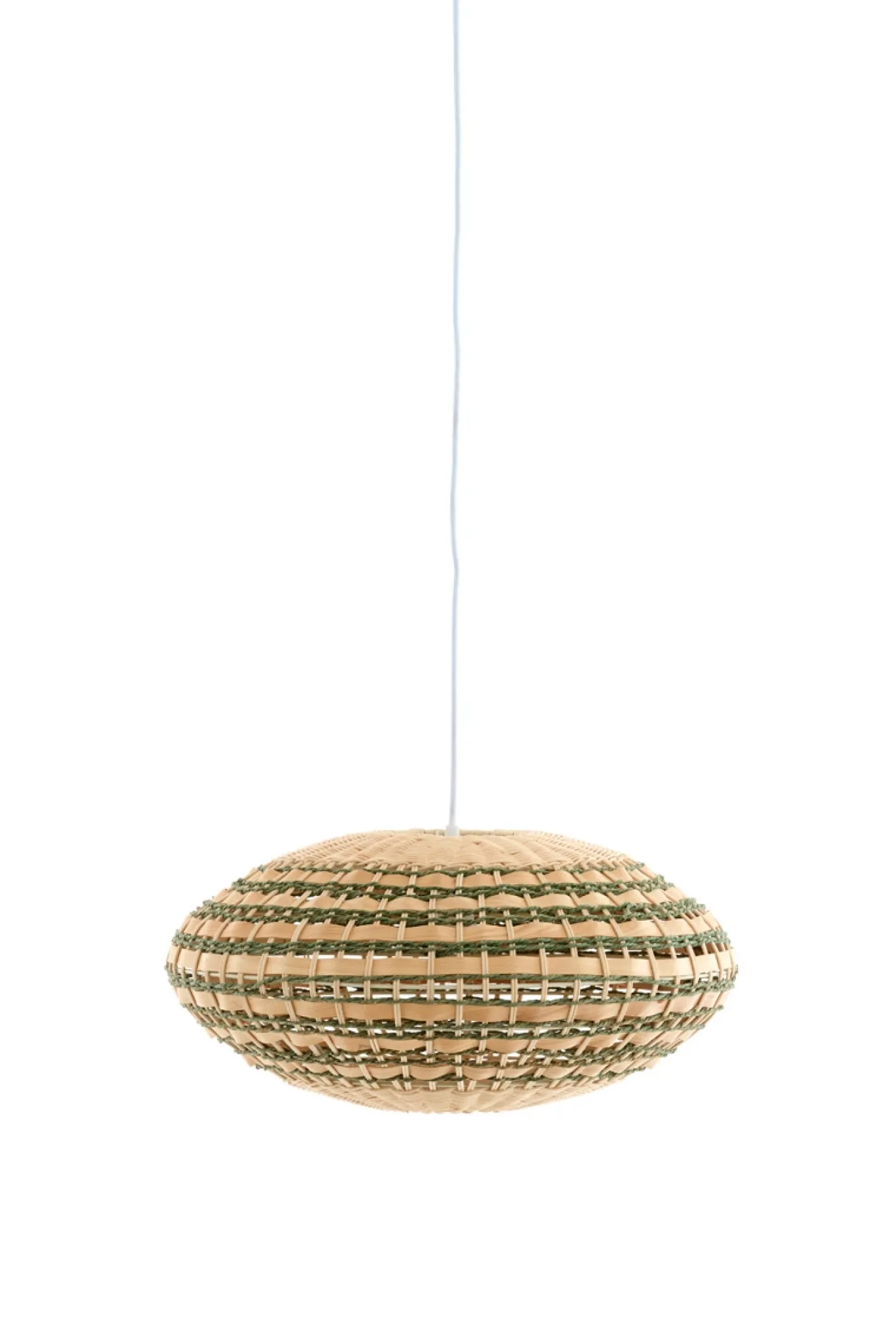 Light & Living Hanglamp Tawela Rotan Naturel/Groen Ø50cm