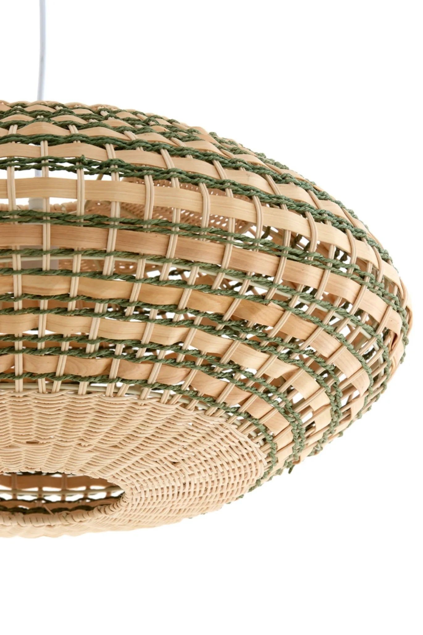 Light & Living Hanglamp Tawela Rotan Naturel/Groen Ø50cm
