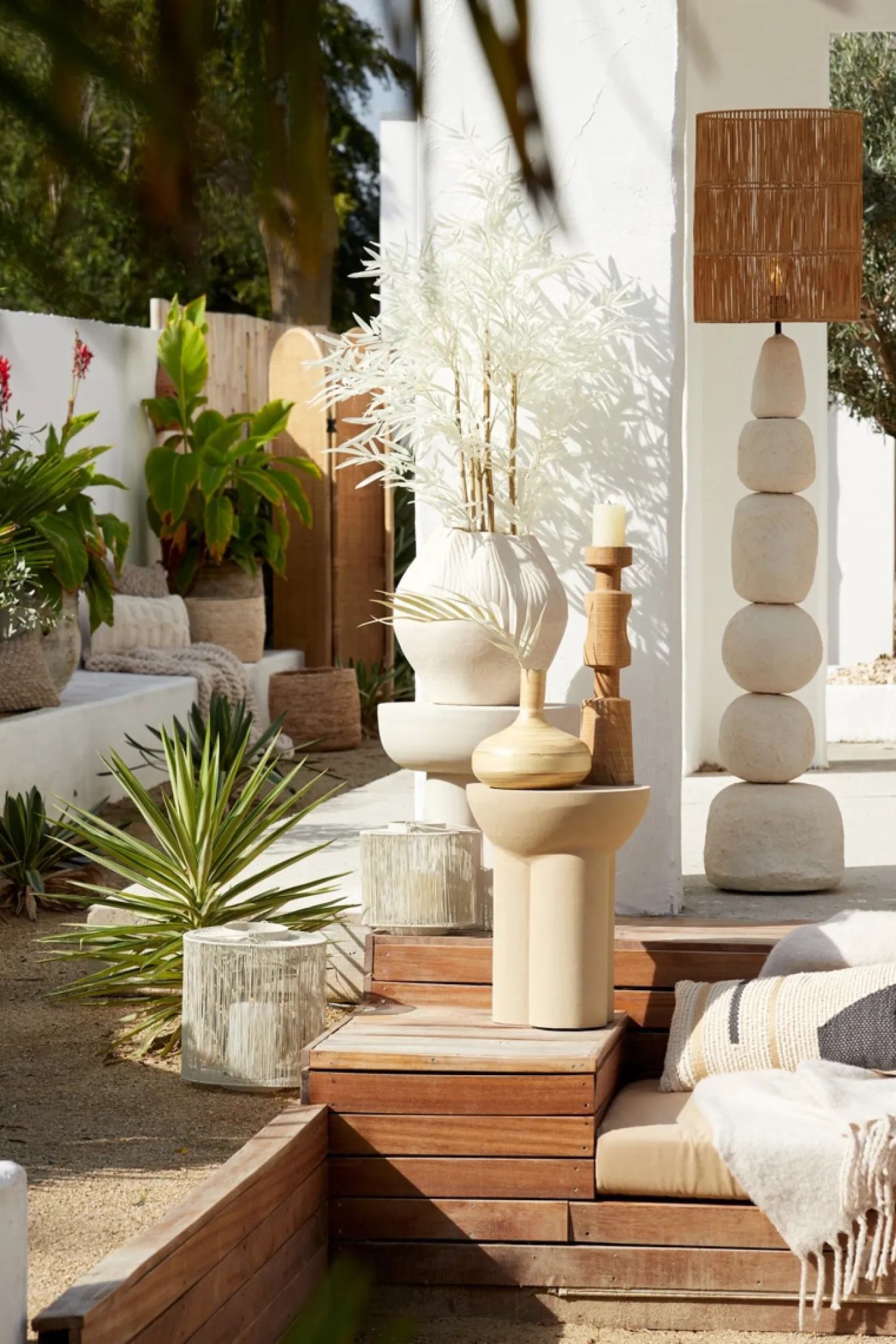 Light & Living Lampenkap Lanzano Raffia Naturel Ø40cm