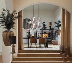 Light & Living Lampenkap Lubis Rond Zwart Ø30cm