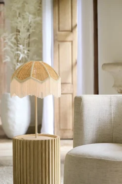 Light & Living Lampenkap Malacia Raffia Naturel/Crème Ø35cm