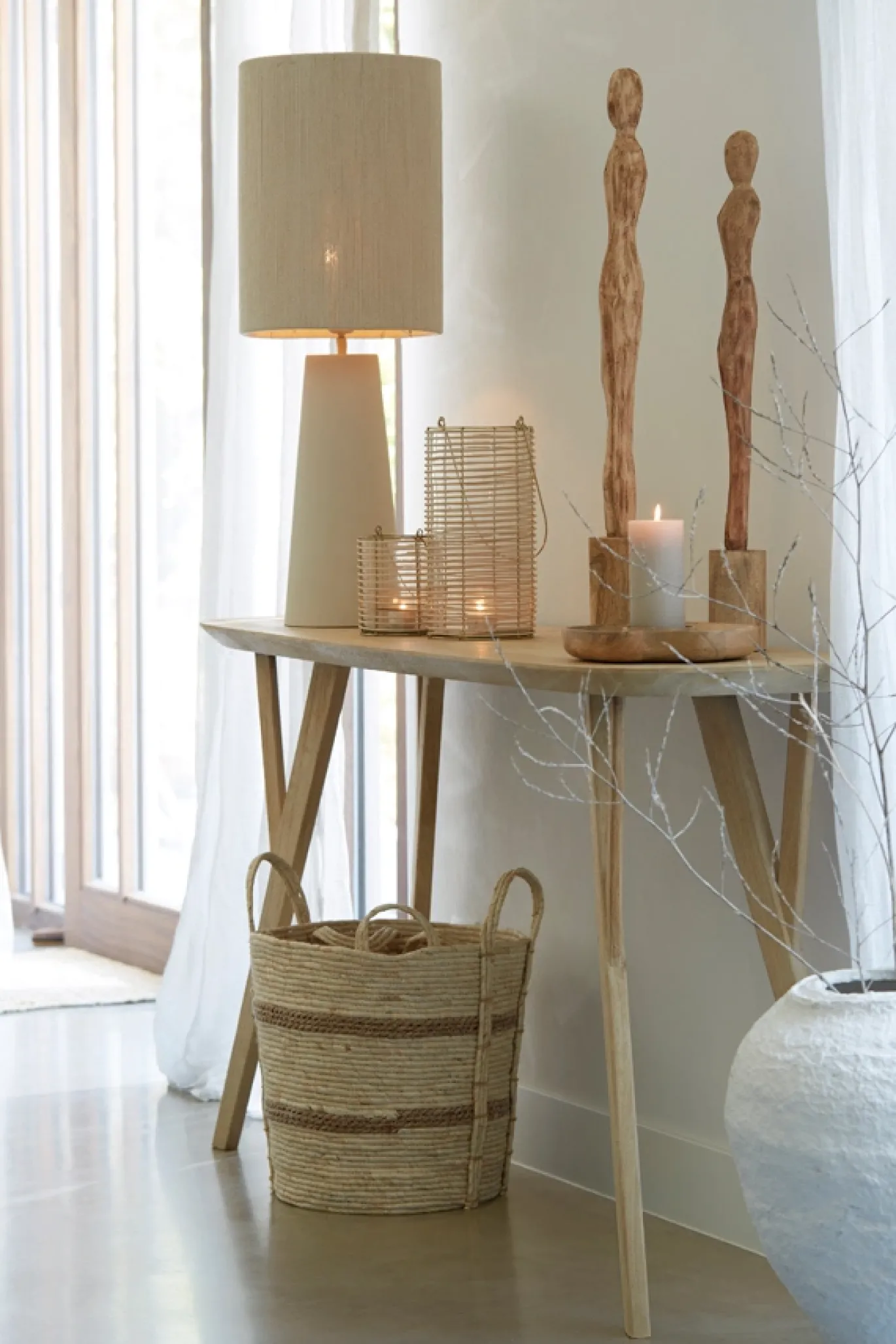 Light & Living Lampenkap Medan Crème Ø30cm
