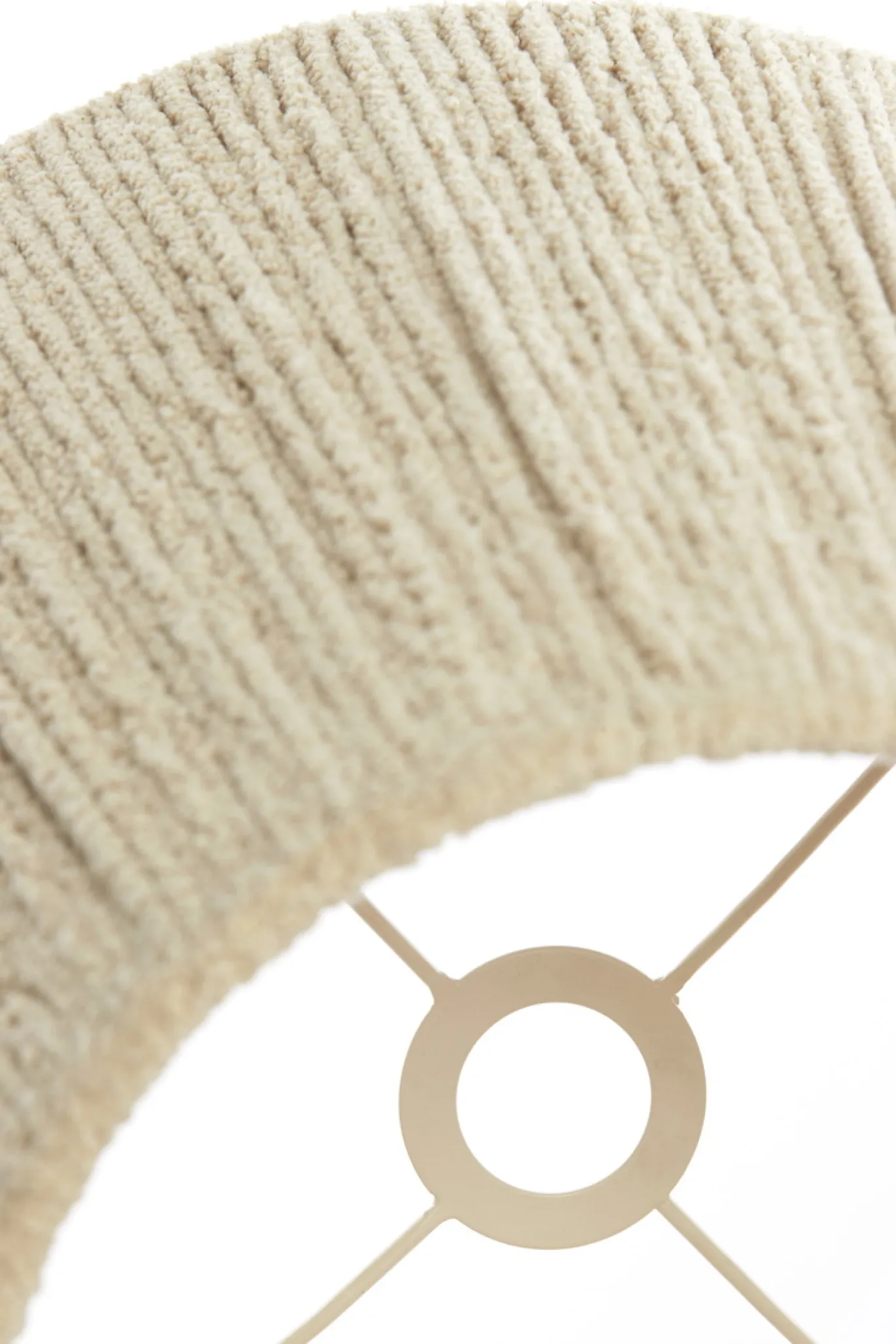 Light & Living Lampenkap Medana Drum Chenille Crème