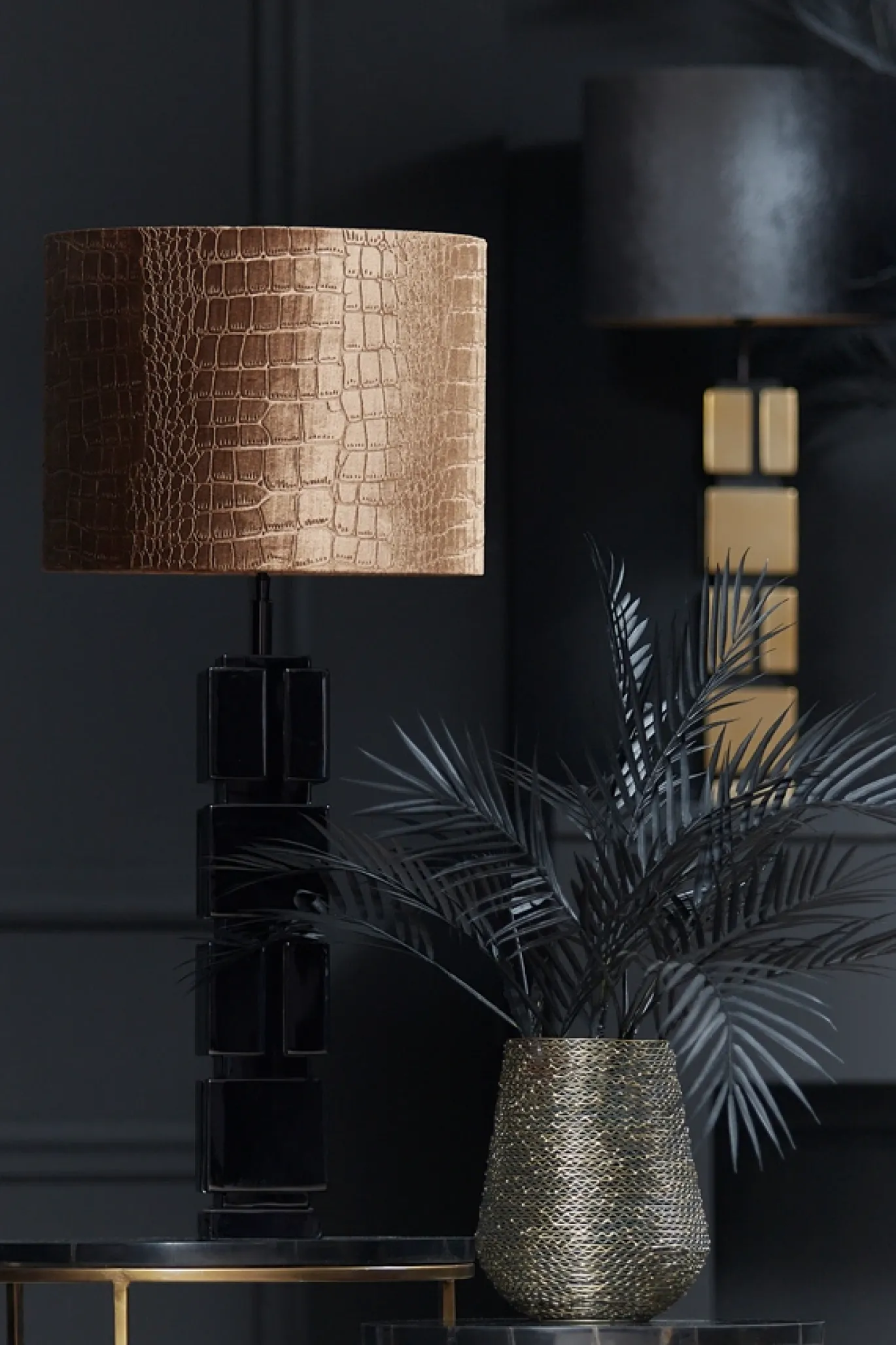 Light & Living Lampenkap Praya Rond Bruin Ø40x30cm