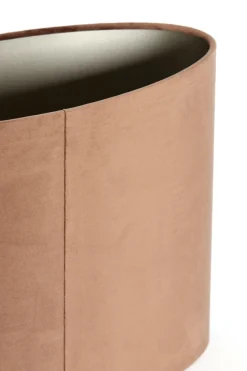 Light & Living Lampenkap Velours Ovaal Chocolade Bruin S