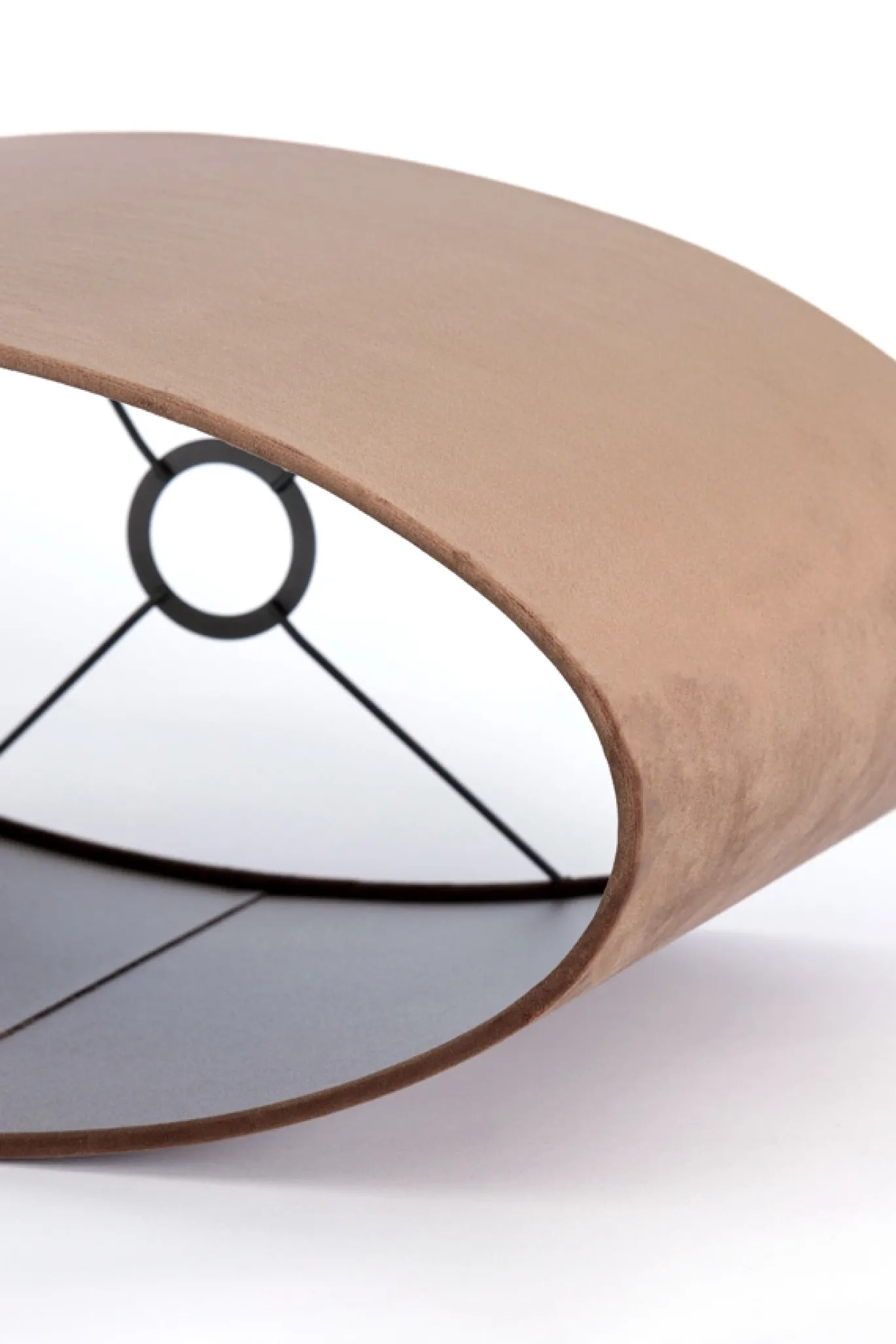 Light & Living Lampenkap Velours Ovaal Chocolade Bruin S