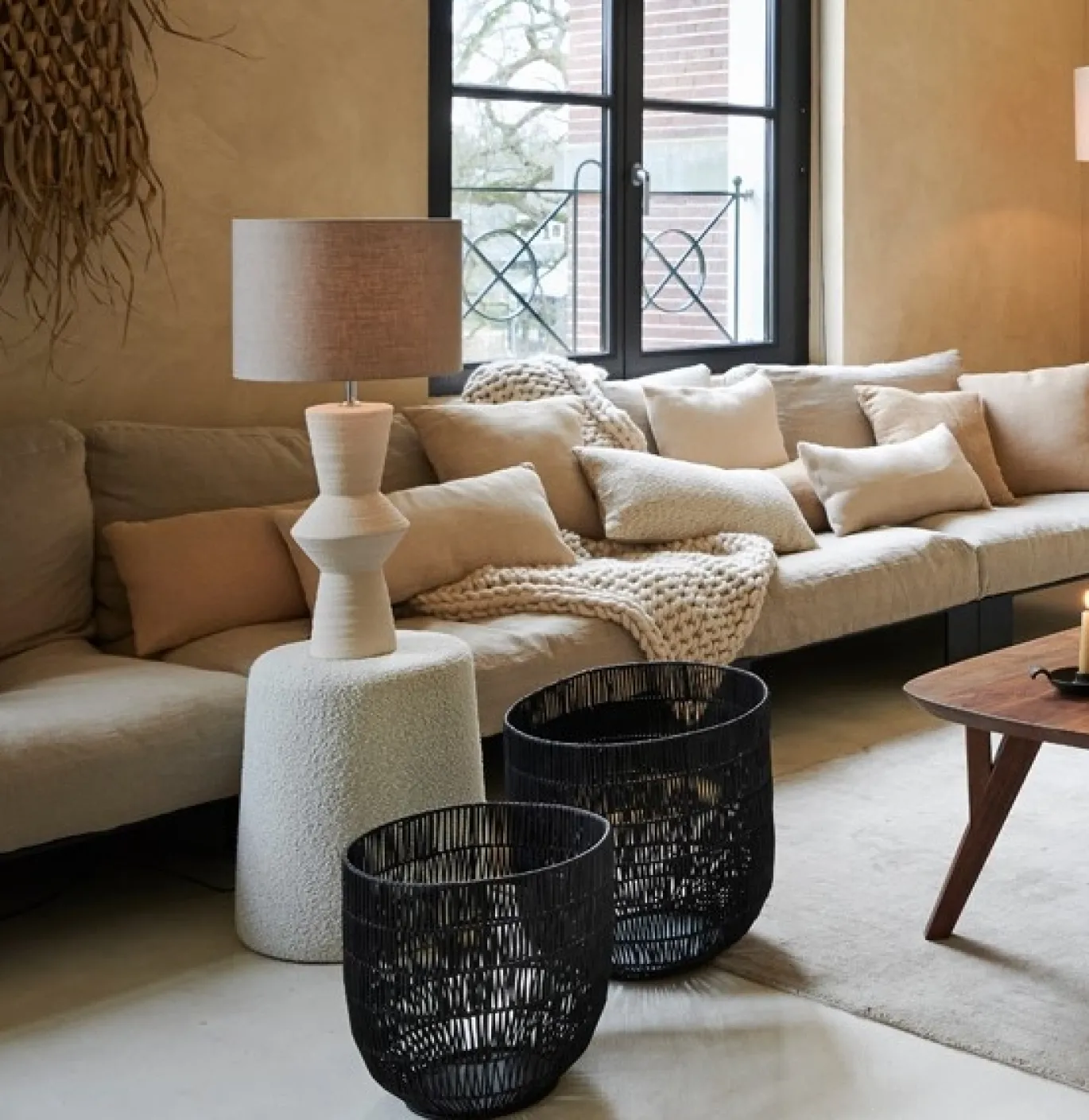 Light & Living Lampvoet Ayla Keramiek Crème 61cm