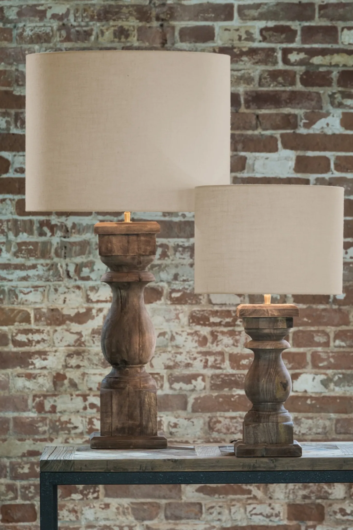 Light & Living Lampvoet Cadore Mangohout Weather Barn 64cm