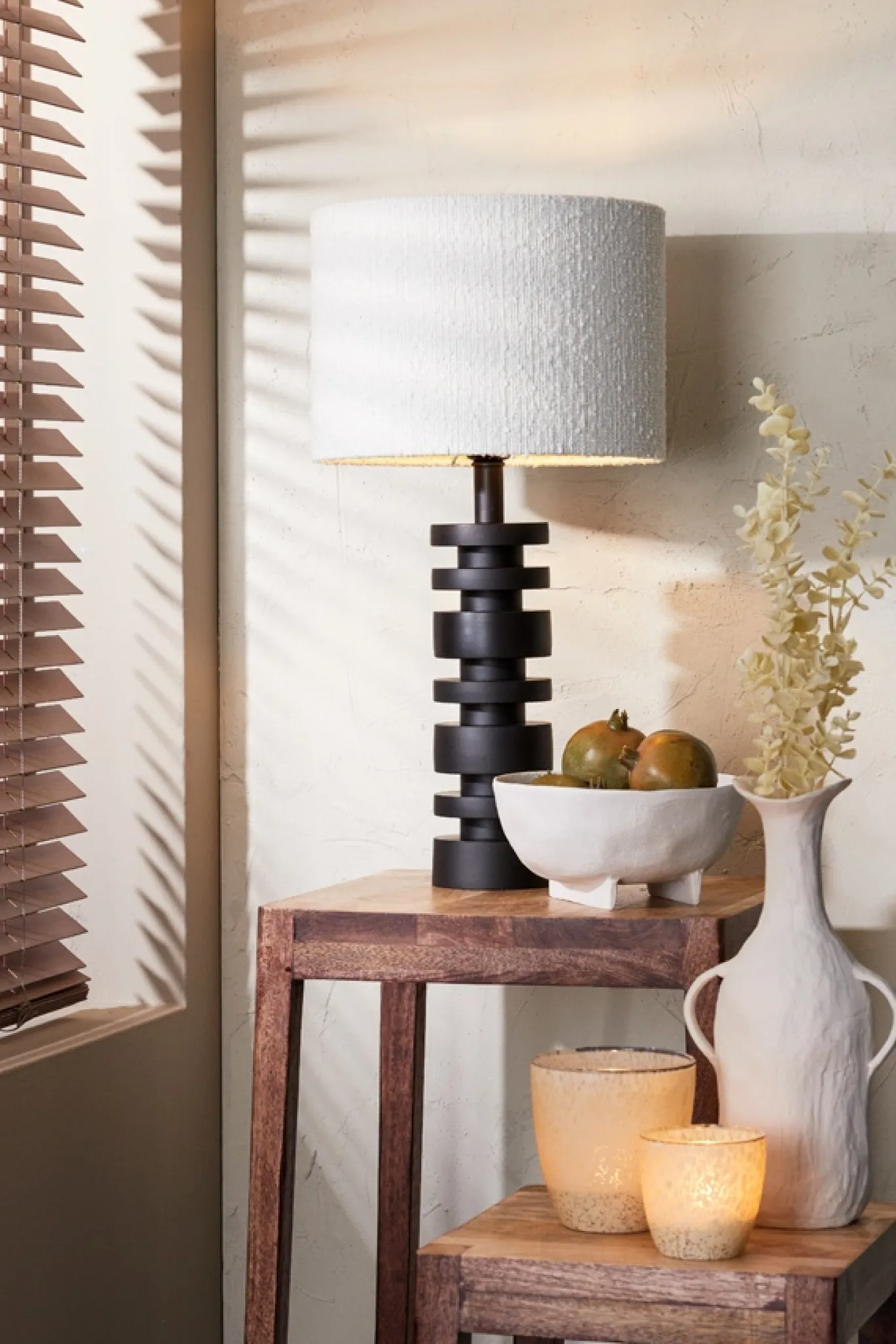 Light & Living Lampvoet Desley Mat Zwart Ø10,5x36cm