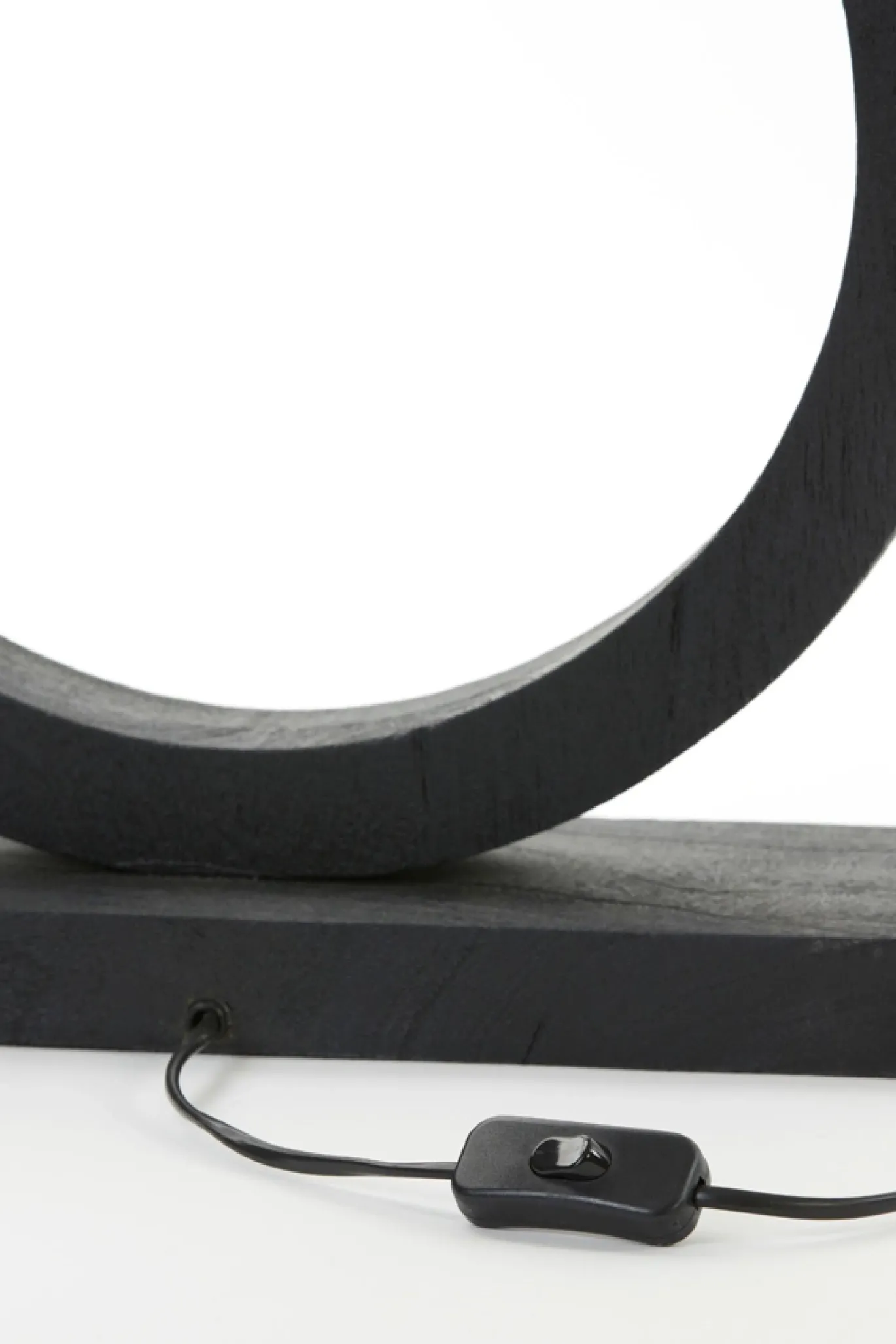 Light & Living Lampvoet Tinar Mangohout Mat Zwart 55cm