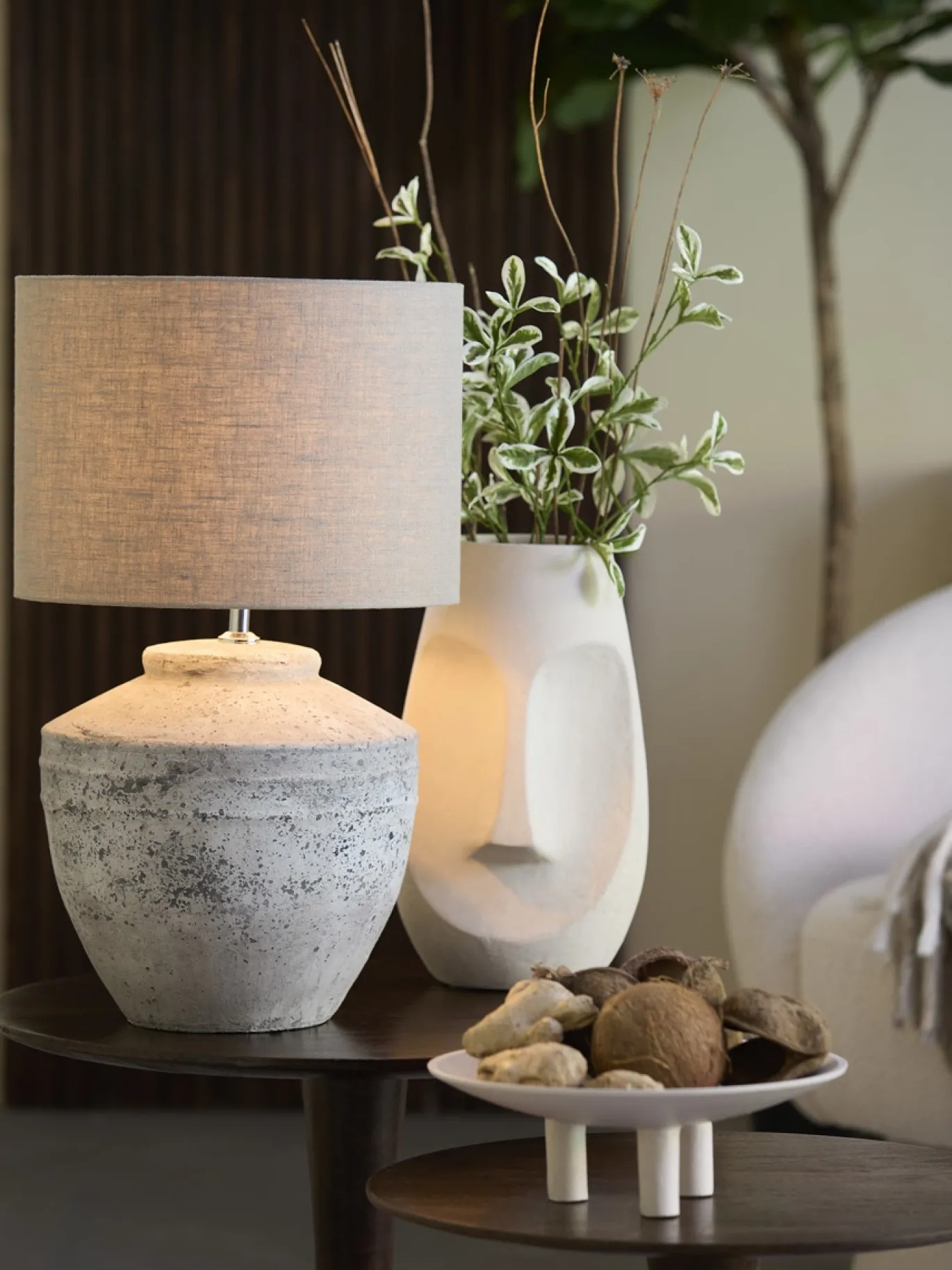 Light & Living Lampvoet Toba Large Antiek Grijs