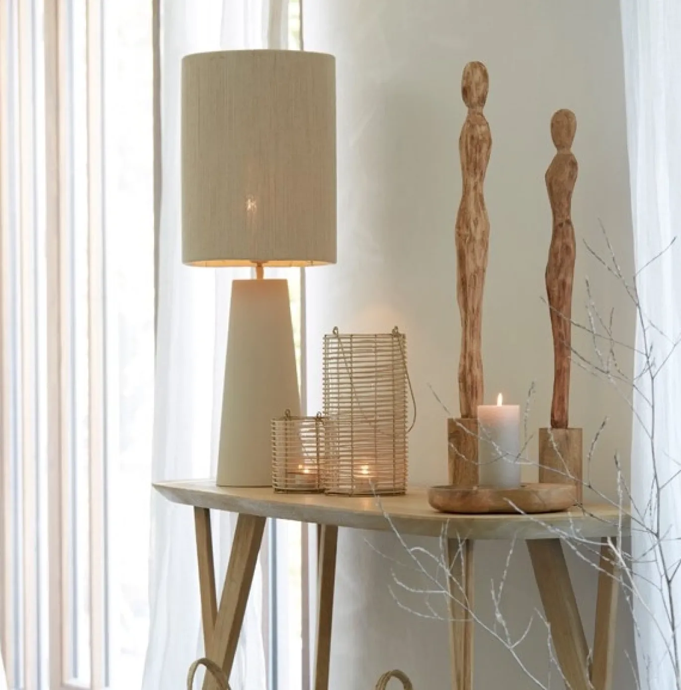 Light & Living Lampvoet Yelos Mat Crème L