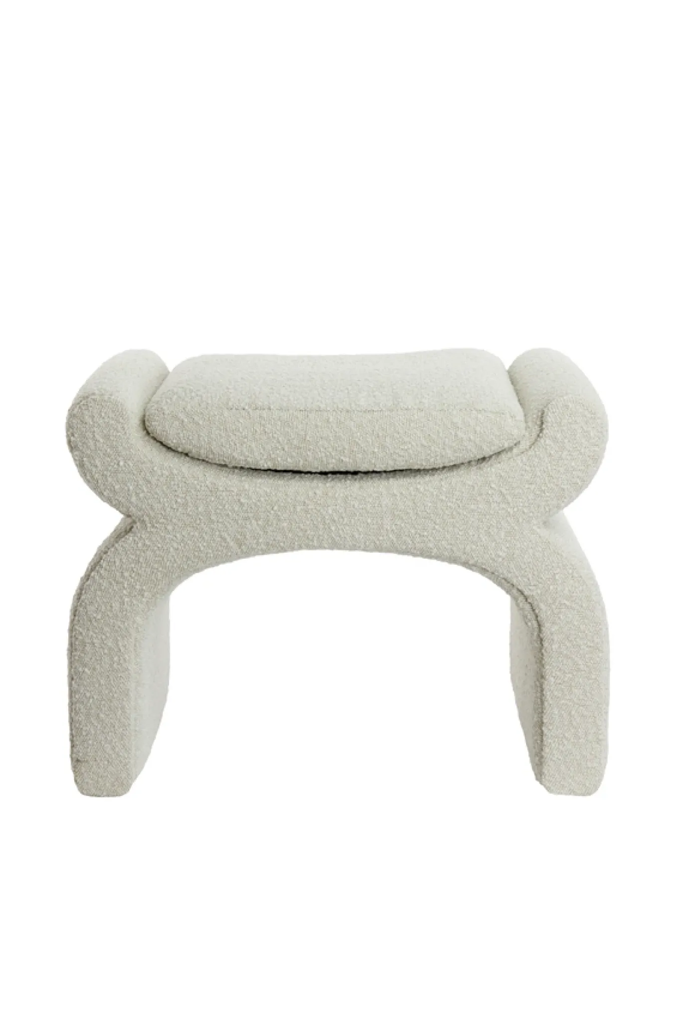 Light & Living Poef Nafya Bouclé Crème