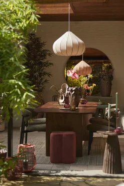 Light & Living Poef Nalani Bordeaux