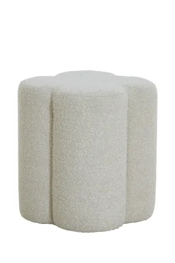 Light & Living Poef Nalani Bouclé Crème