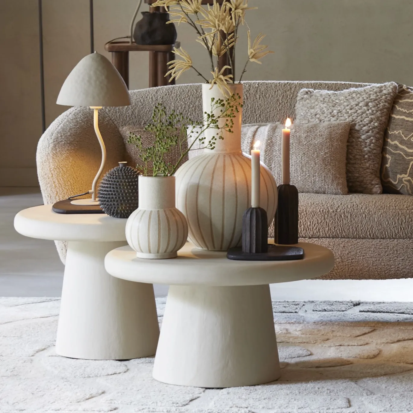 Light & Living Salontafel Kulona Beige Ø60cm