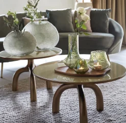 Light & Living Salontafel Mello Taupe/Brons Ø76cm