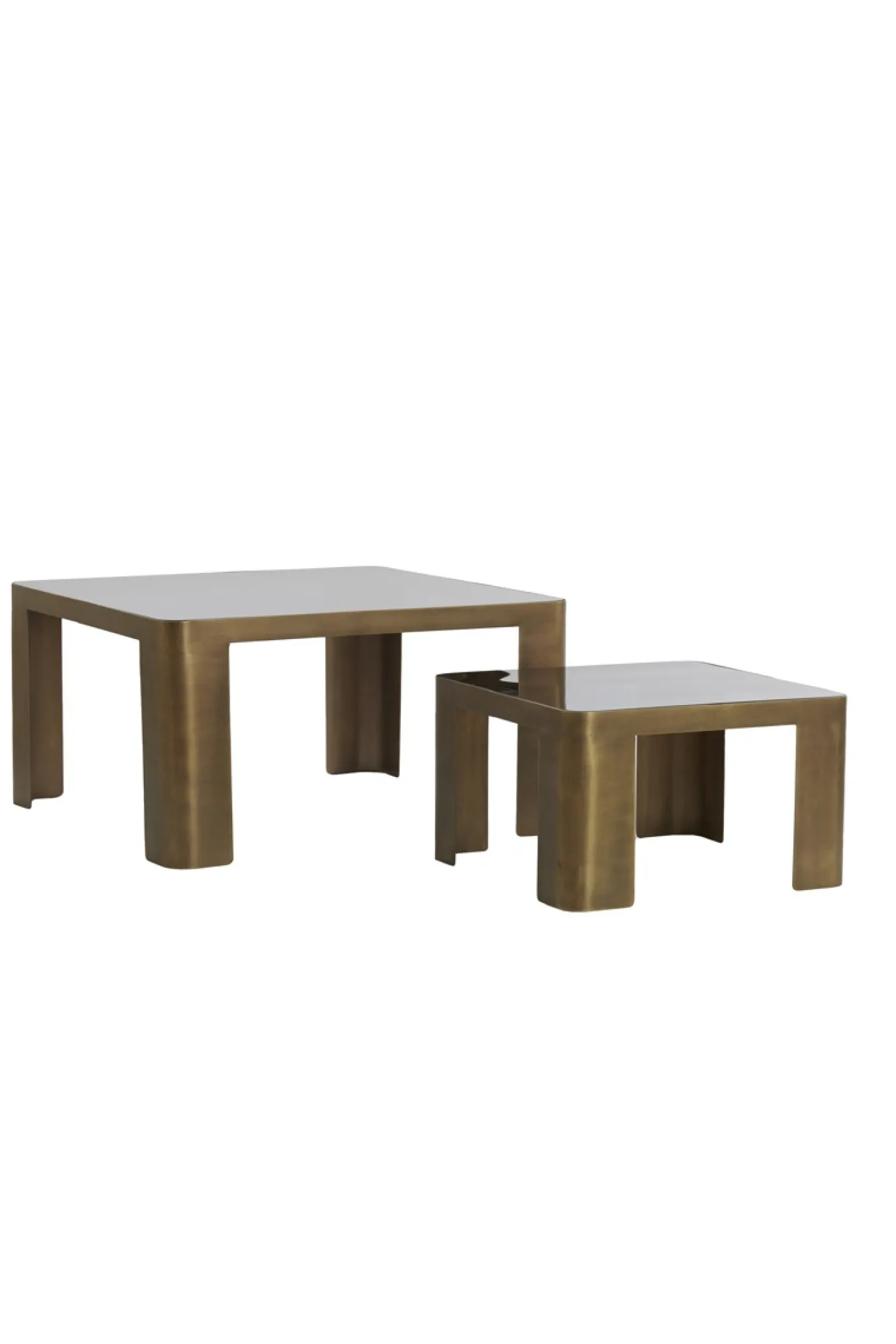 Light & Living Salontafel Oxe Brons/Smoke Set van 2