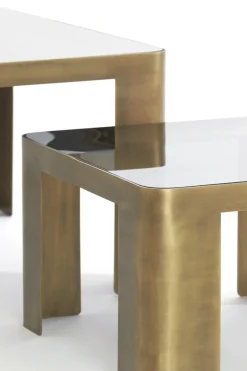 Light & Living Salontafel Oxe Brons/Smoke Set van 2