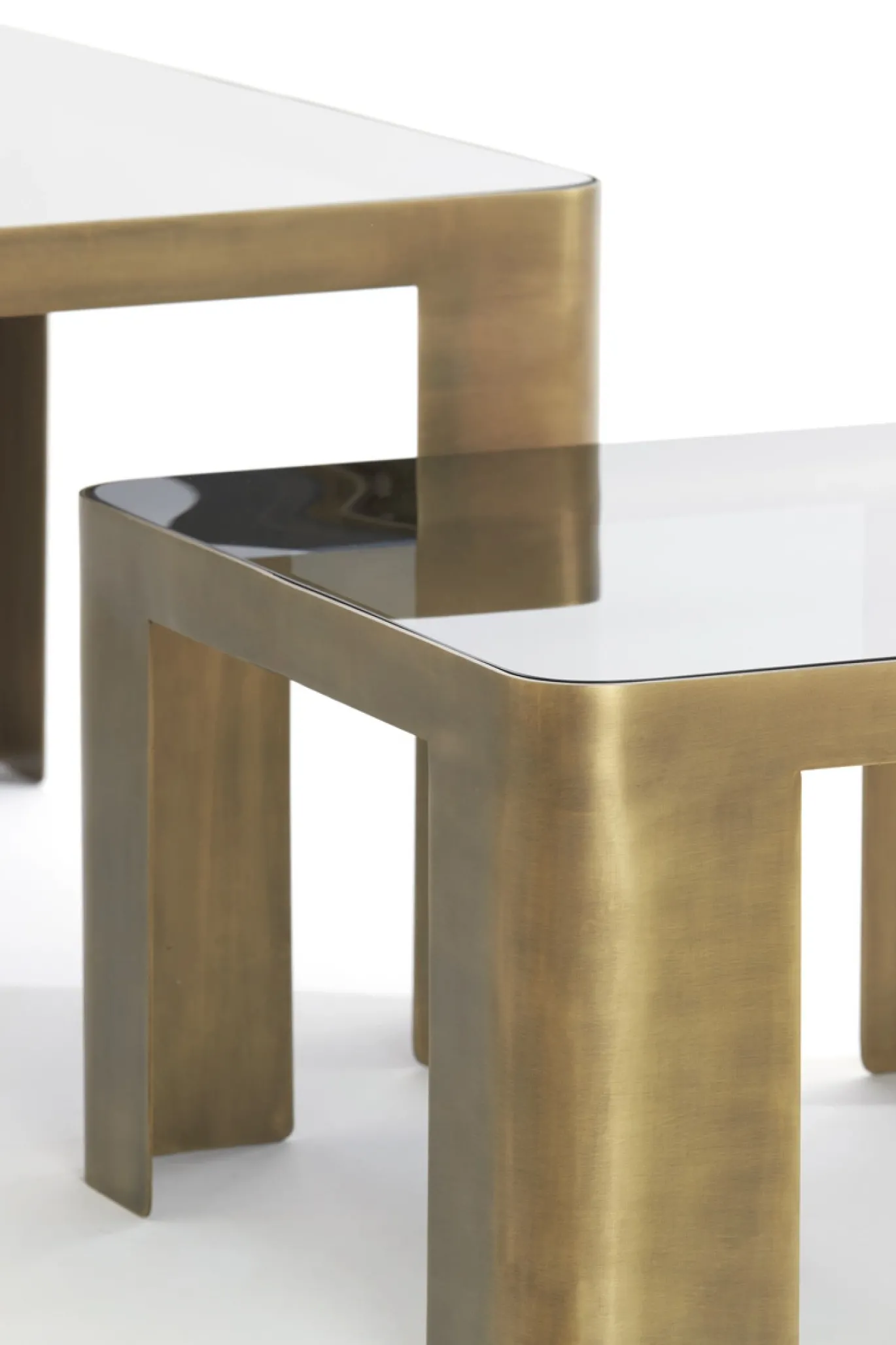 Light & Living Salontafel Oxe Brons/Smoke Set van 2