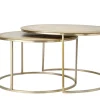 Light & Living Salontafel Set van 2 Talca Licht Goud Ø65/Ø75cm