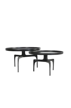 Light & Living Salontafel Set van 2 Pano Donker Brons Ø64/Ø75cm