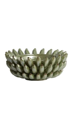 Light & Living Schaal Zita Keramiek Groen Parelmoer Ø34cm
