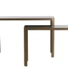 Light & Living Sidetable Oxe Glas Smoke/Brons Set van 2