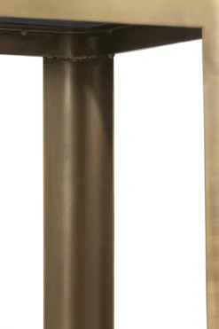Light & Living Sidetable Oxe Glas Smoke/Brons Set van 2