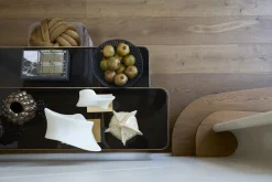 Light & Living Sidetable Oxe Glas Smoke/Brons Set van 2