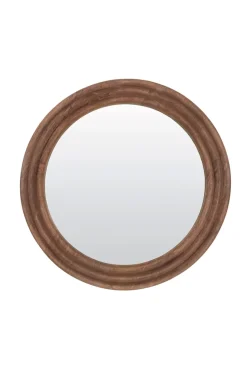Light & Living Spiegel Florion Mangohout Bruin Ø100cm