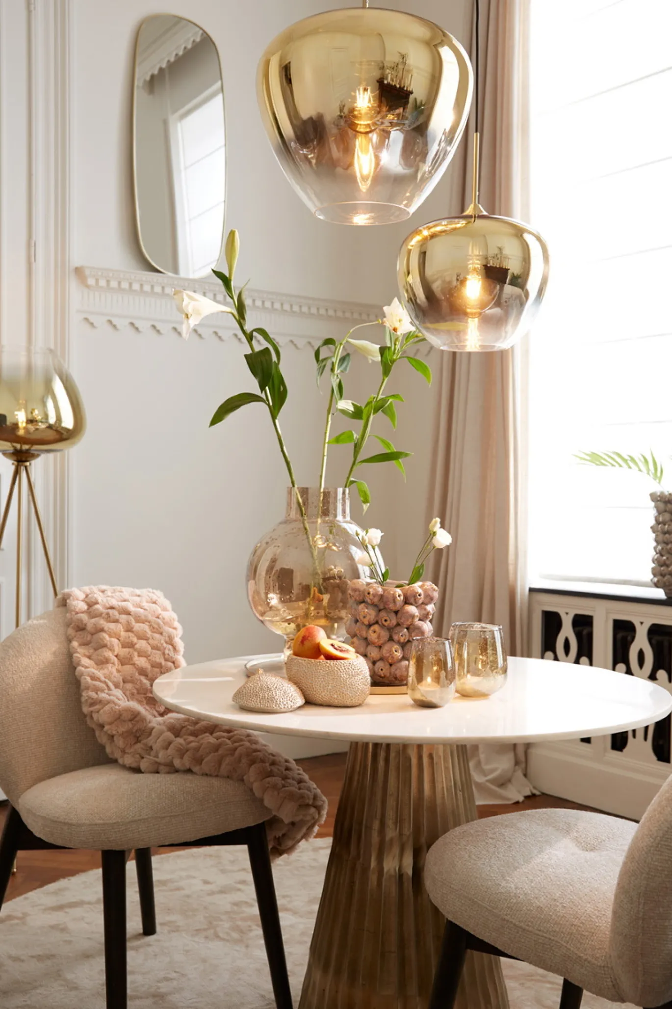 Light & Living Spiegel Libra Helder/Goud 100cm