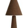 Light & Living Tafellamp Devia Bouclé Bruin