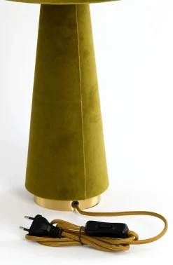 Light & Living Tafellamp Devia Velvet Groen
