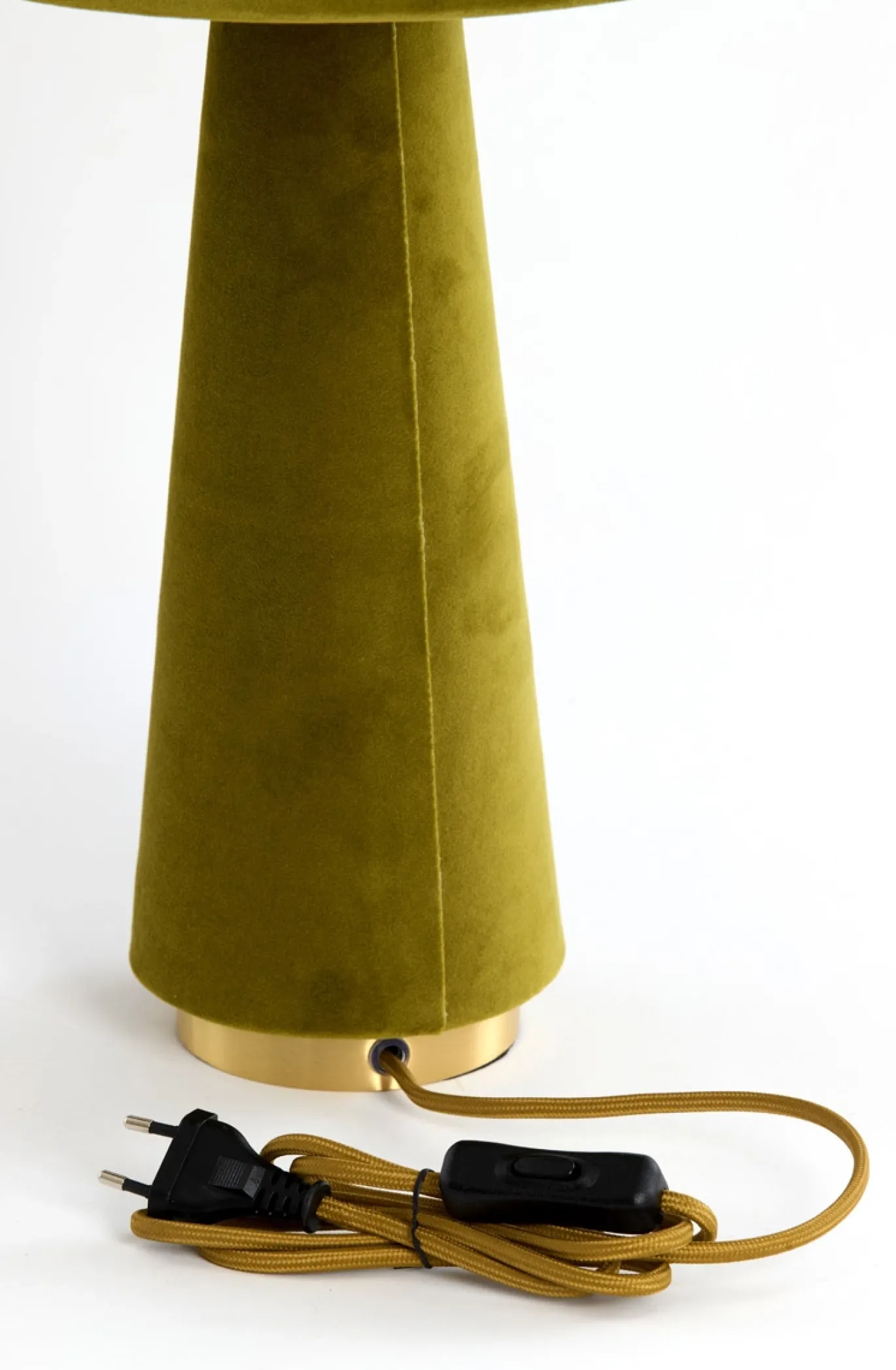 Light & Living Tafellamp Devia Velvet Groen