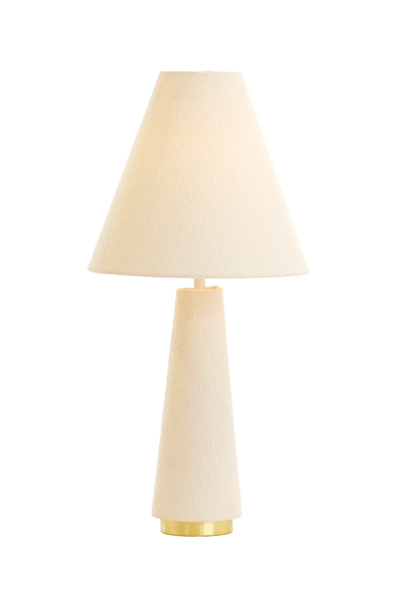 Light & Living Tafellamp Devia Bouclé Crème