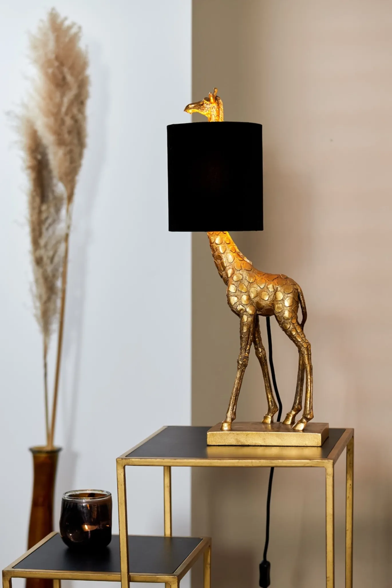 Light & Living Tafellamp Giraffe Antiek Brons 61cm