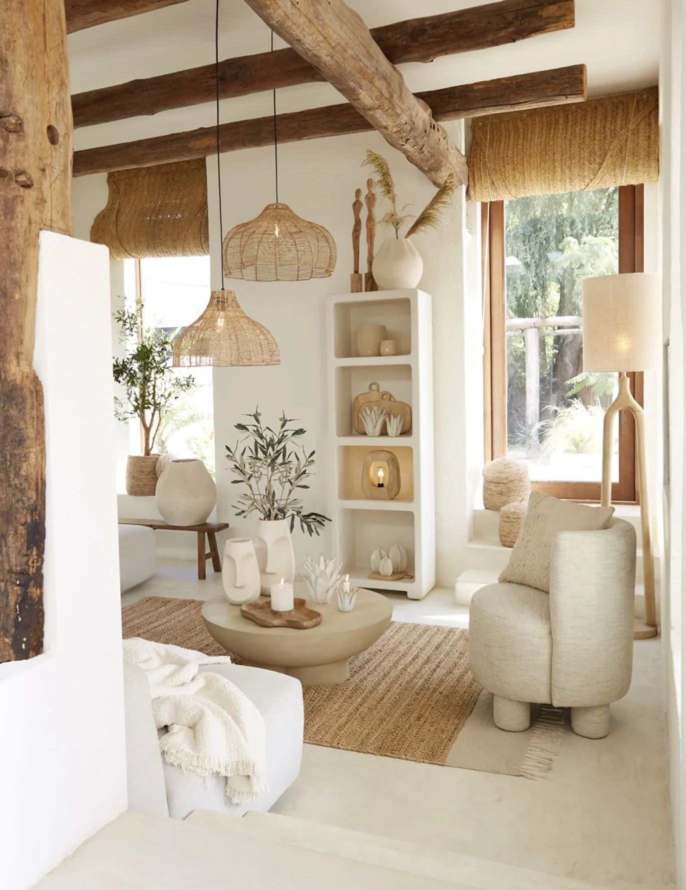 Light & Living Tafellamp Kelafo Mat Naturel M