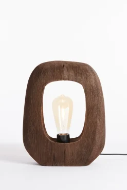 Light & Living Tafellamp Kelafo Chocolade Bruin M
