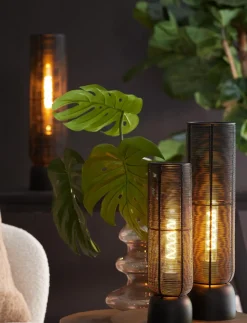 Light & Living Tafellamp Lezuza Mat Zwart 60cm