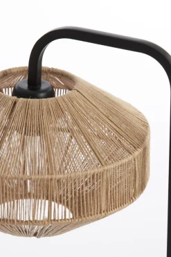 Light & Living Tafellamp Lyra Naturel+Mat Zwart Ø26x60 cm