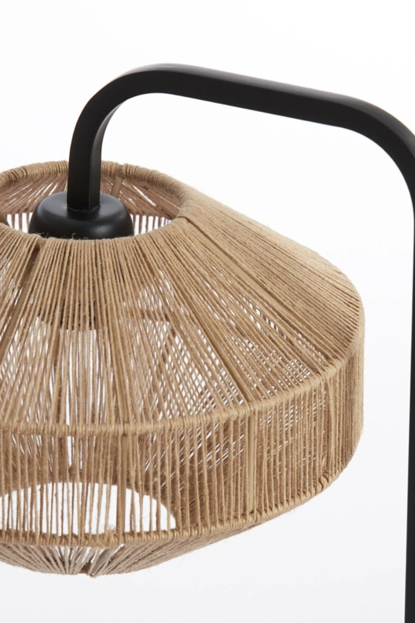 Light & Living Tafellamp Lyra Naturel+Mat Zwart Ø26x60 cm