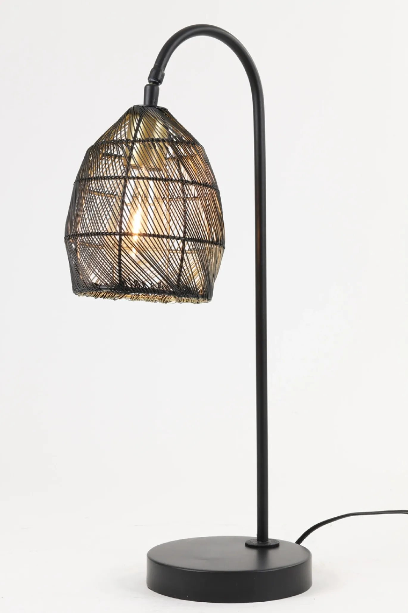 Light & Living Tafellamp Meya Mat Zwart 60cm