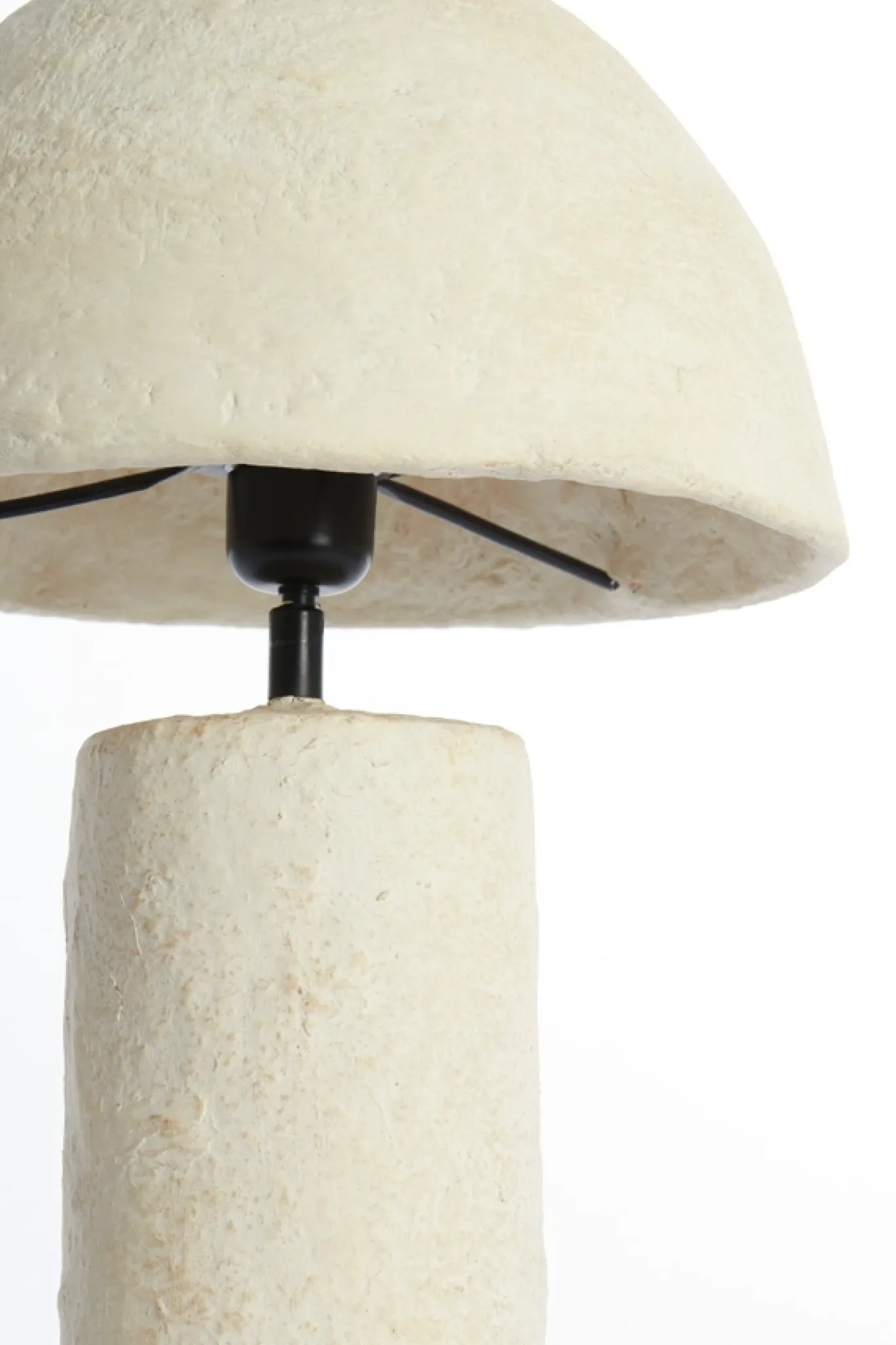 Light & Living Tafellamp Qazu Crème Ø30cm