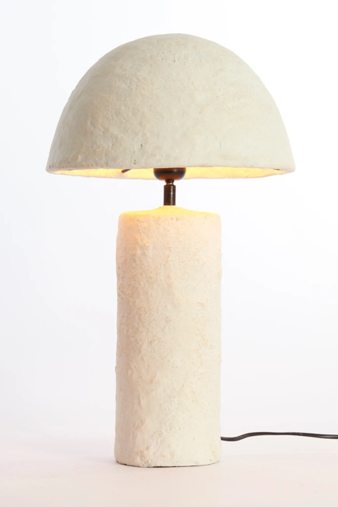 Light & Living Tafellamp Qazu Crème Ø30cm