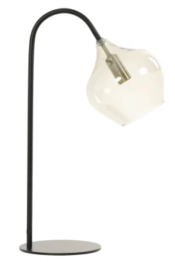 Light & Living Tafellamp Rakel Mat Zwart+Smoke