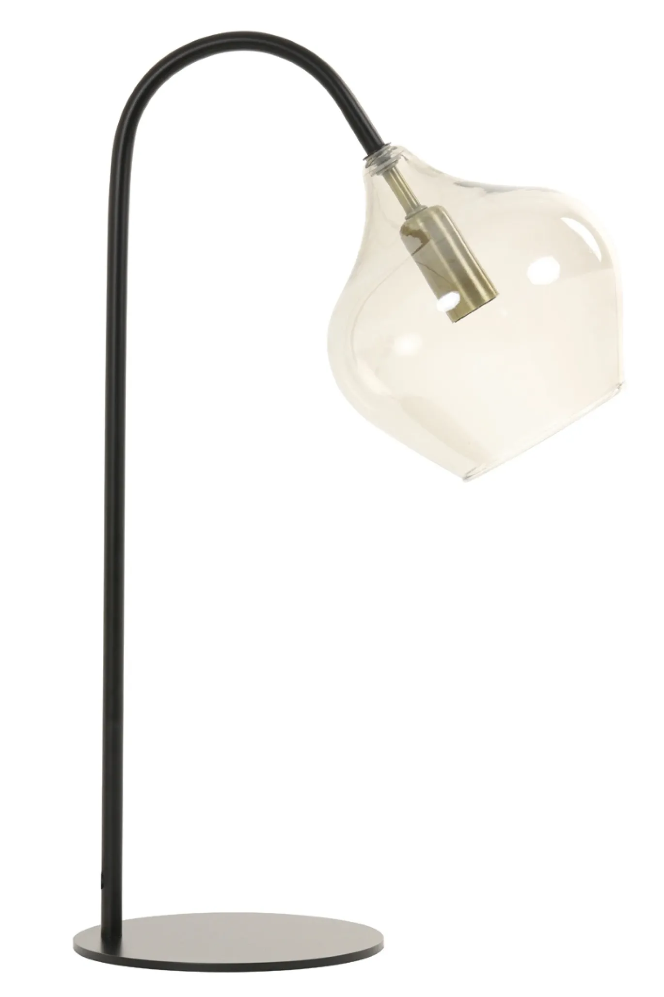 Light & Living Tafellamp Rakel Mat Zwart+Smoke